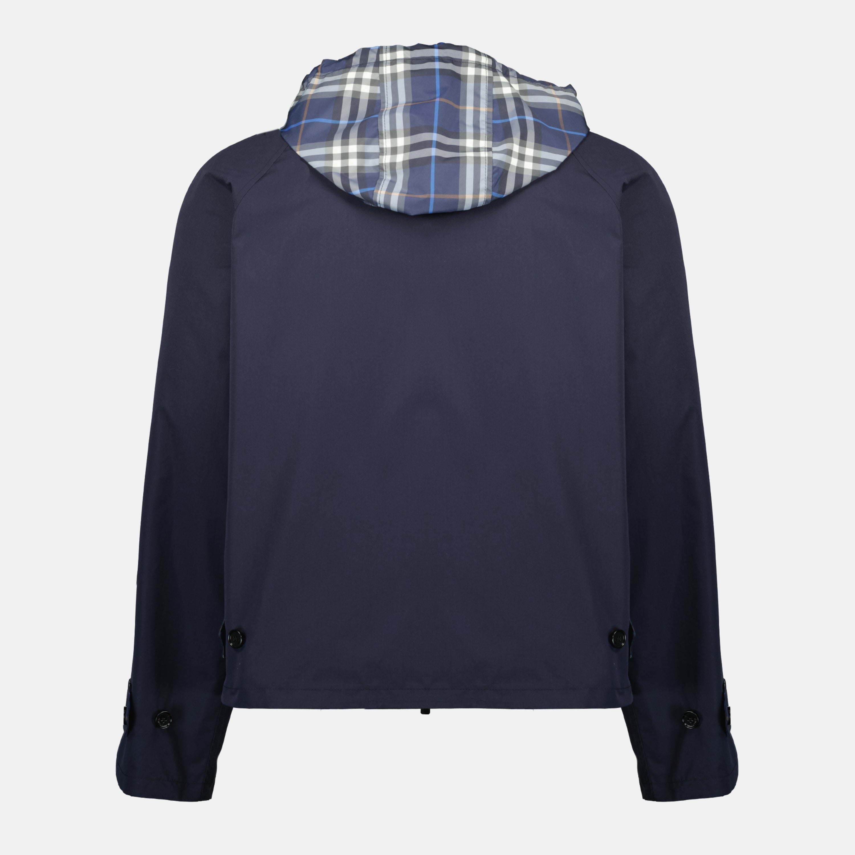 Veste réversible à carreaux marine