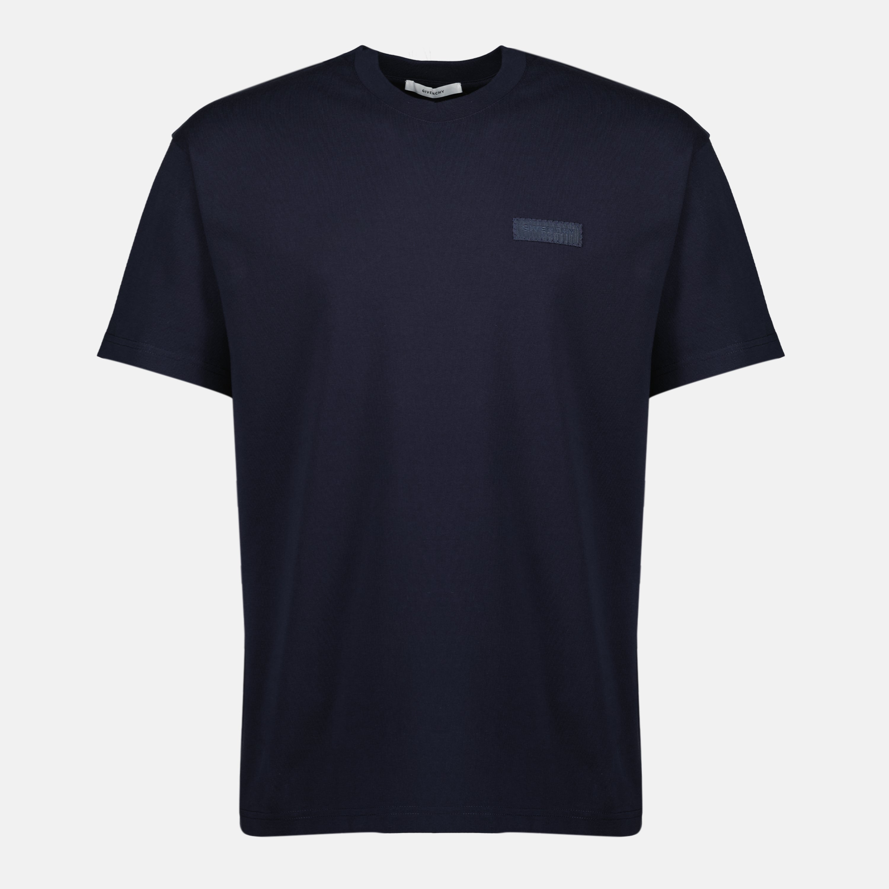 Givenchy Paris, dark blue t-shirt, premium cotton, Spring-Summer 2026, casual style
