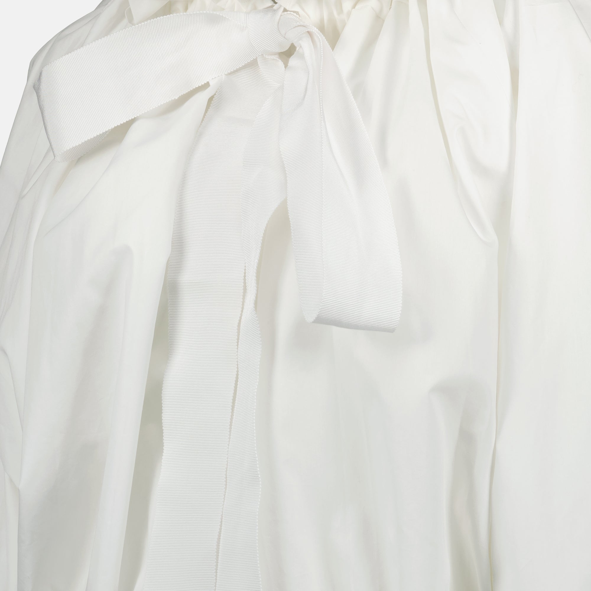 Patou blouse, organic cotton blouse, lavallière collar, puff sleeves, Autumn-Winter collection