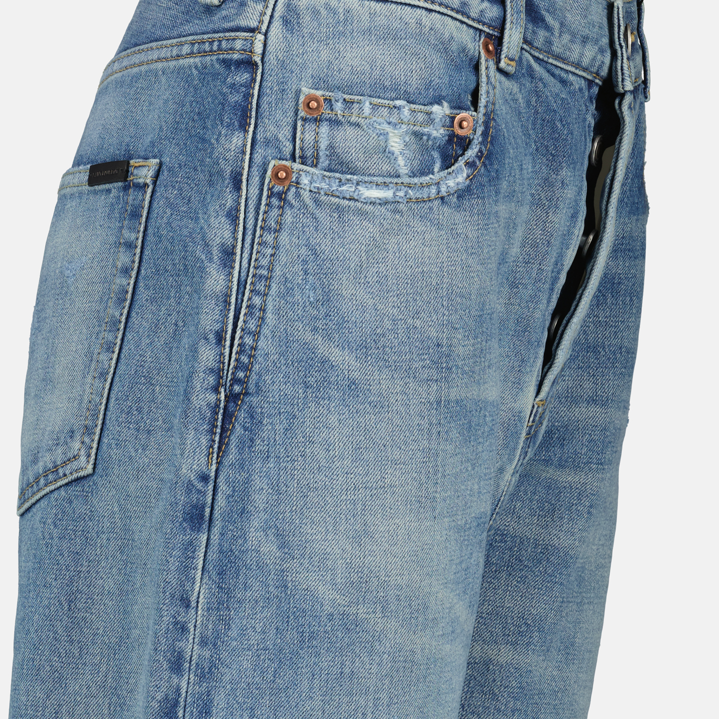 Vanessa jeans, blue délavé jeans, straight cut jeans, five-pocket denim, high-quality denim