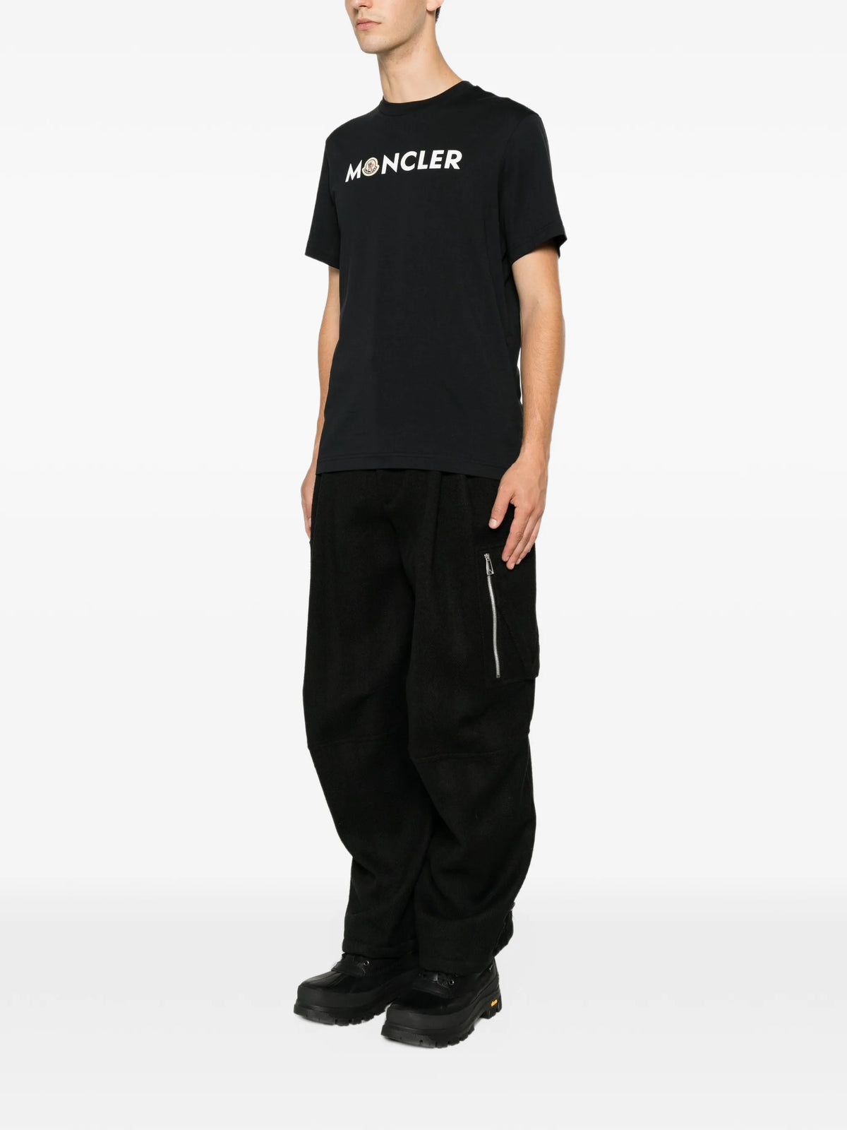 Image of Printed Logo T-Shirt by Moncler for Men - Season Autumn-Winter 2026 - Model View 2