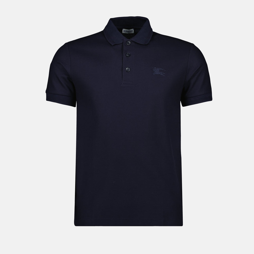 Burberry polo, blue polo shirt, classic polo, men's apparel, cotton shirt