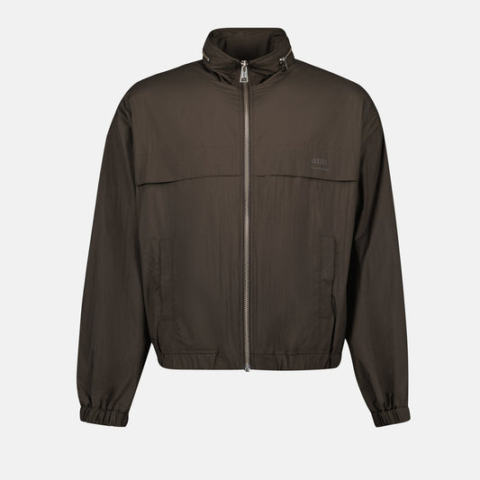 windbreaker, brown jacket, AMI Paris, autumn-winter 2024, technical fabric