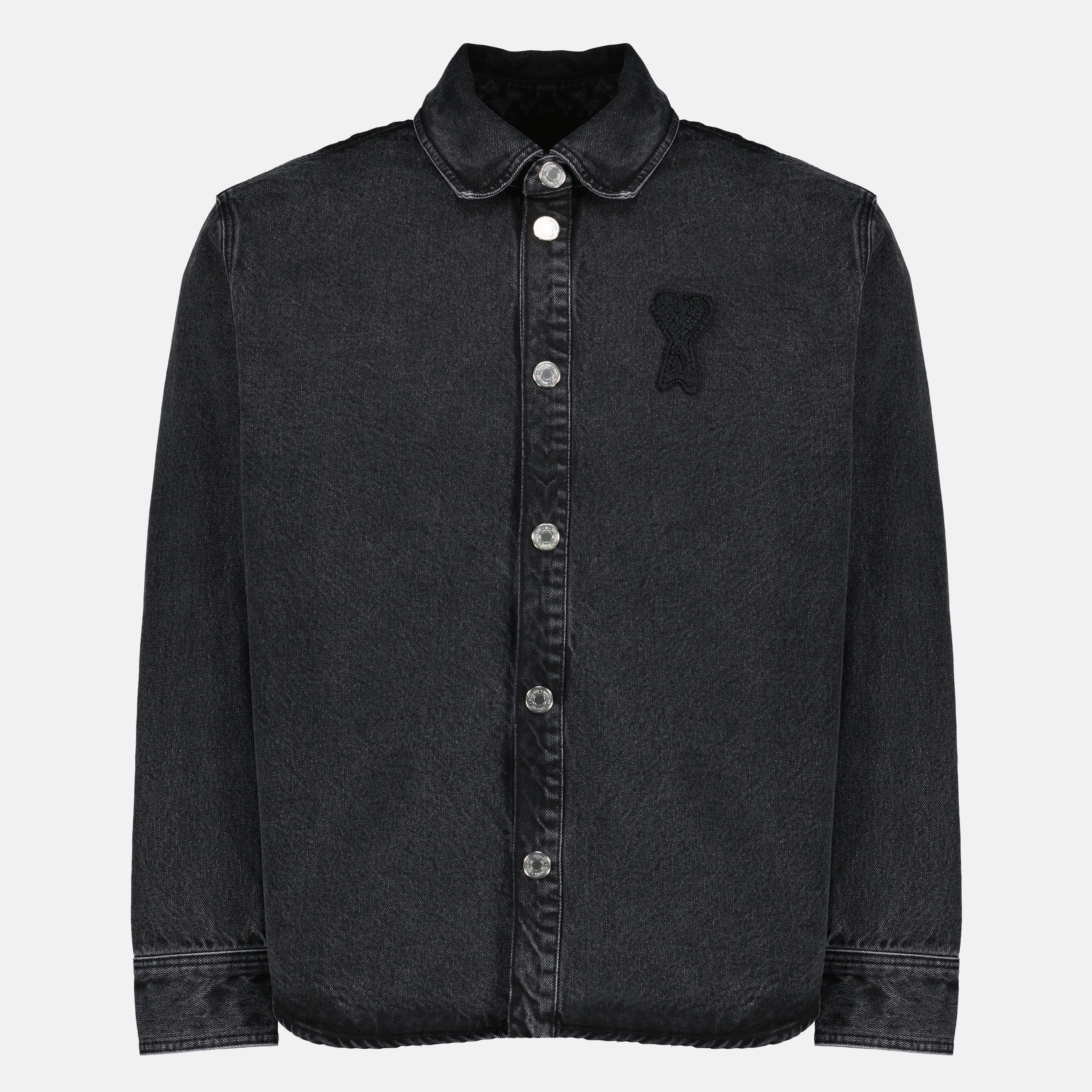 Surchemise noire en coton