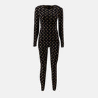 Image of Long Jersey Moon Jumpsuit by Marine Serre for Women - Season Autumn-Winter 2025 - Front View