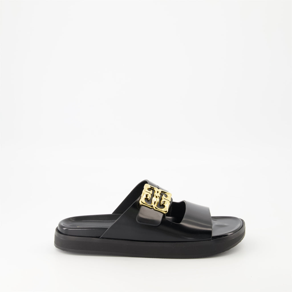 Givenchy sandals, 4G Liquid model, leather sandals, adjustable sandals, designer footwear