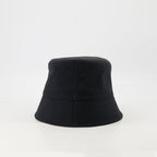 Imagen del sombrero bob de algodón negro de Moncler para mujeres - Temporada primavera-verano 2025 - Vista trasera