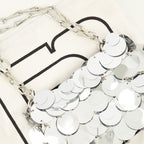 Image de Le Sac Sparkle Nano Argenté par Rabanne pour Femmes - Saison Automne-Hiver 2025 - Détail Vue 2