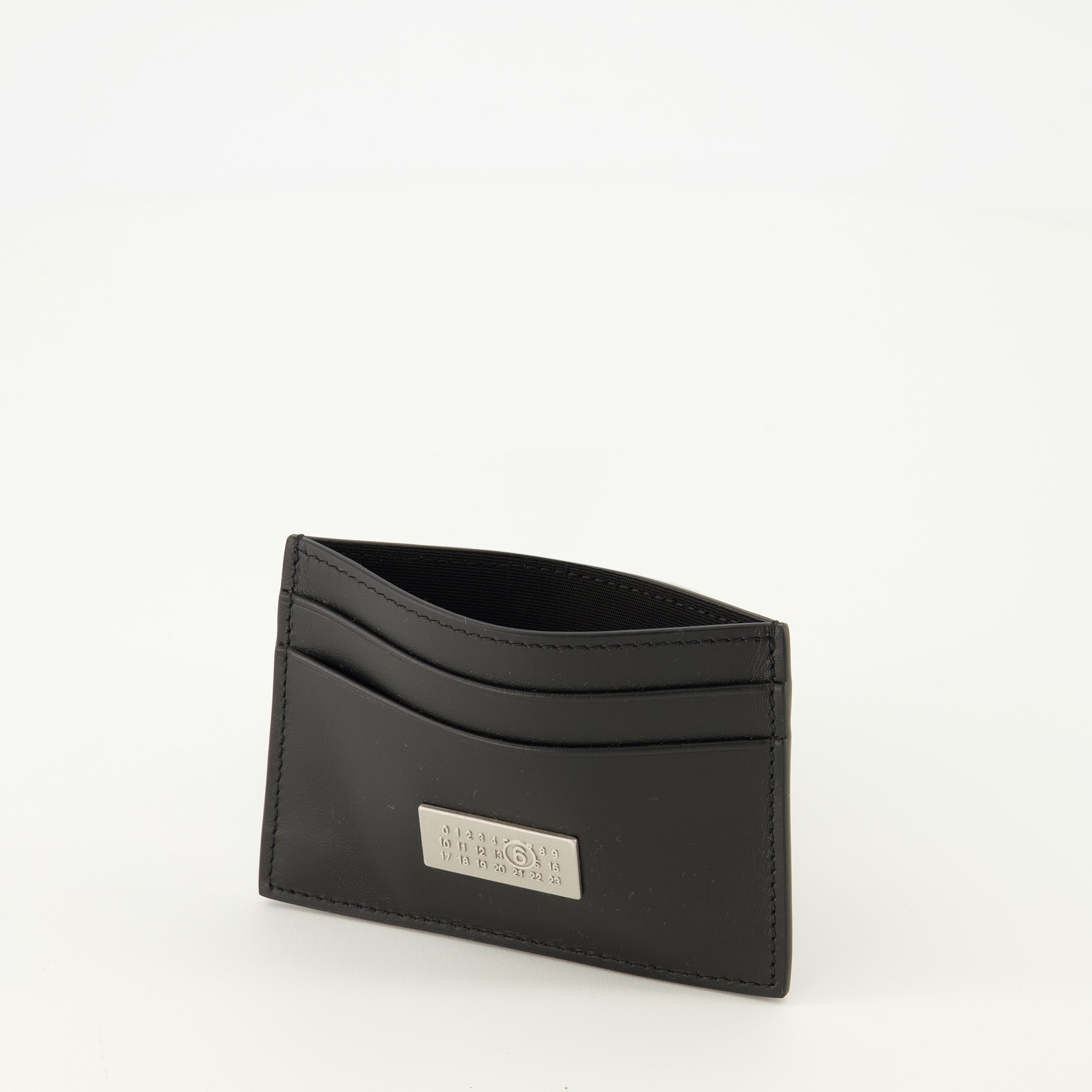 card holder, MM6, calf leather, black accessory, practical design
