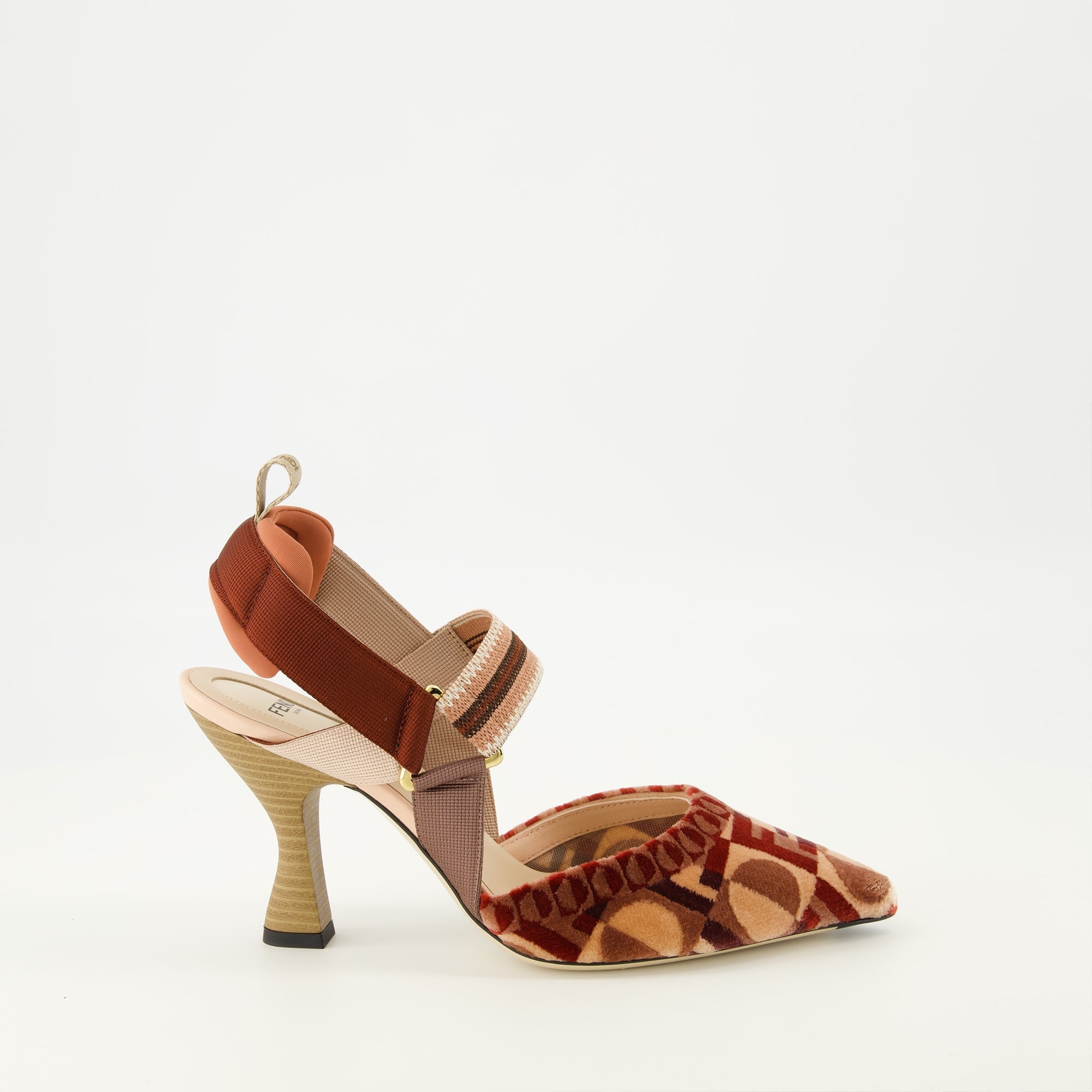 Fendi Colibrì heels, designer footwear, luxury heels, Fendi fashion, red pointed heels
