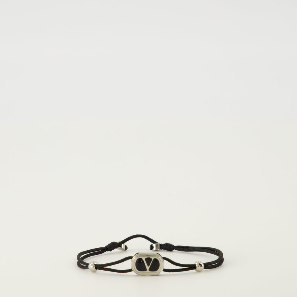 Ovalette Bracelet with Black Enamel