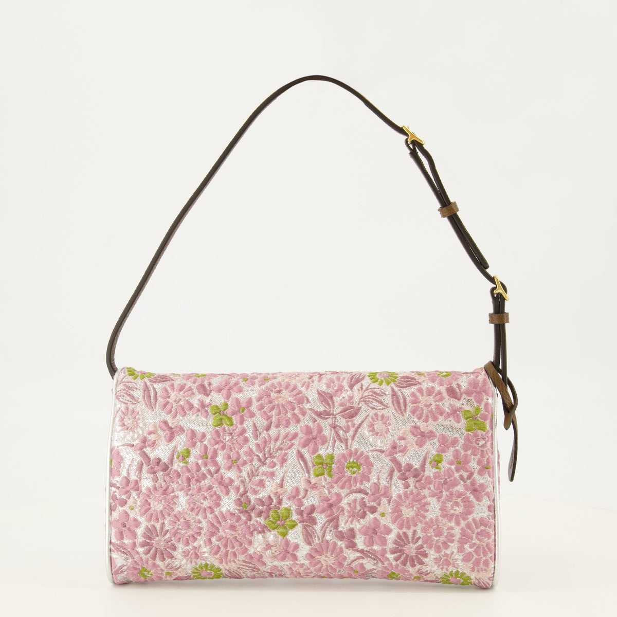 Kleine Tasche aus rosafarbenem Jacquard