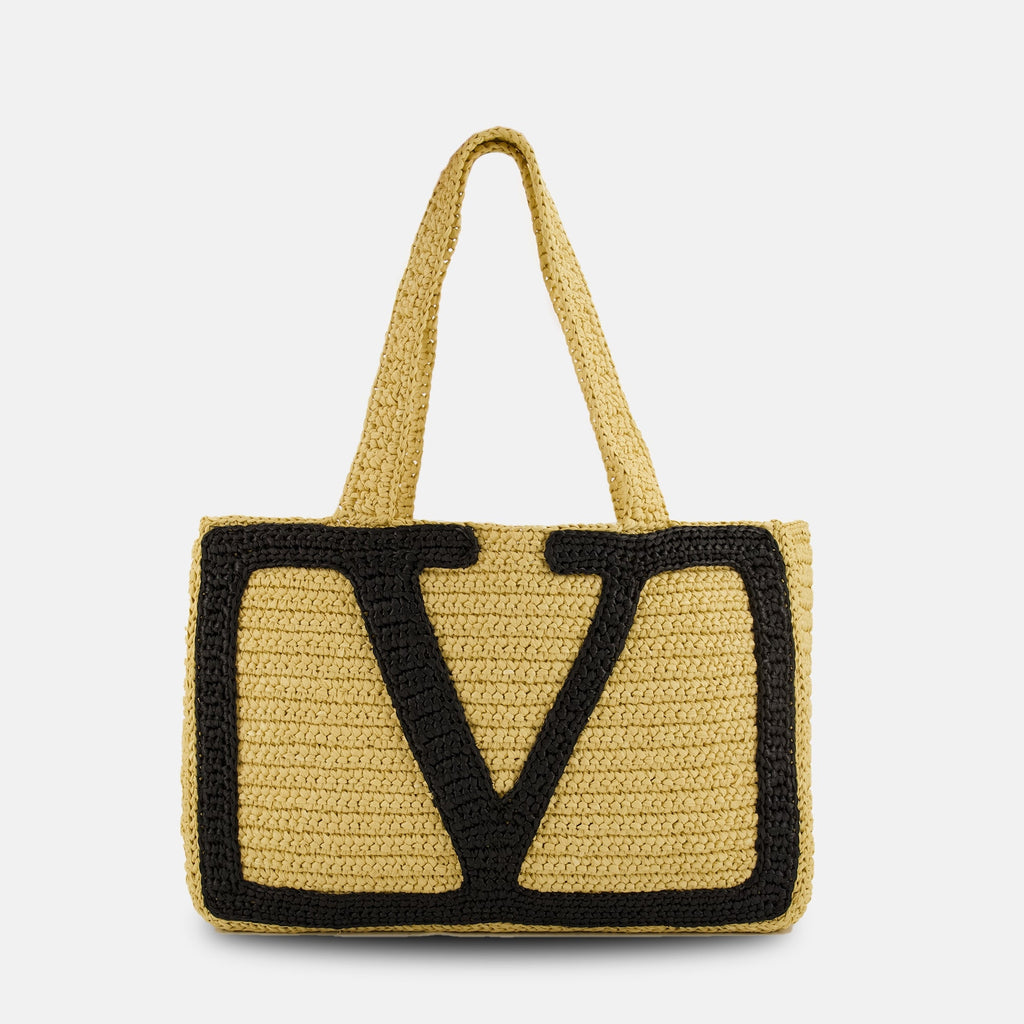 Viva Superstar tote bag, Valentino bag, raffia tote, signature bag, luxury accessories