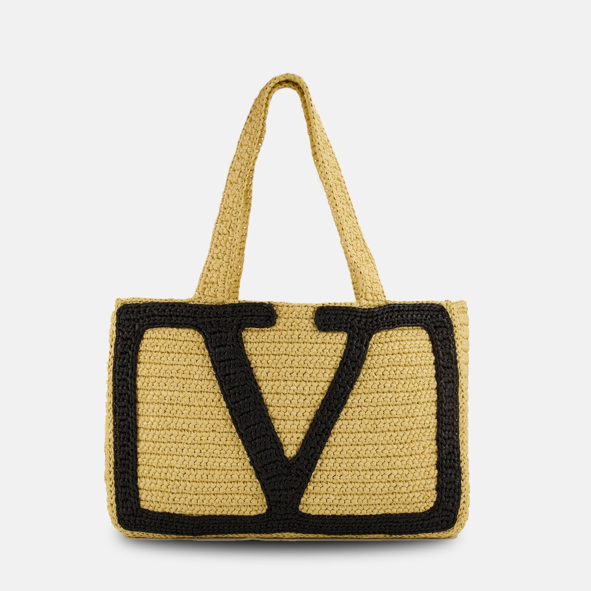 Viva Superstar tote bag, Valentino bag, raffia tote, signature bag, luxury accessories
