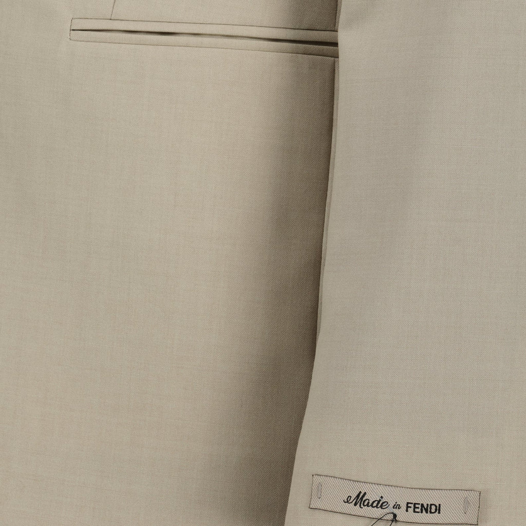 Image d'un blazer en laine beige de Fendi pour homme - Saison Printemps-Été 2024 - Détail 5