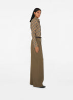 Imagen de la camisa de algodón a cuadros clásica de Burberry para mujeres - Temporada Otoño-Invierno 2024 - Vista trasera