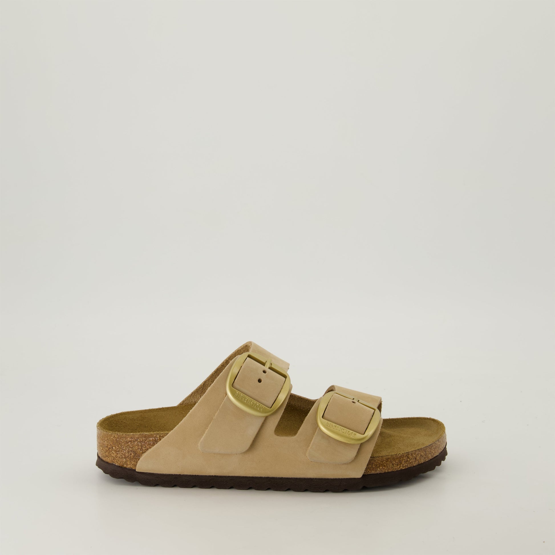 Arizona sandals, big buckle, beige sandals, leather footwear, anatomical footbed