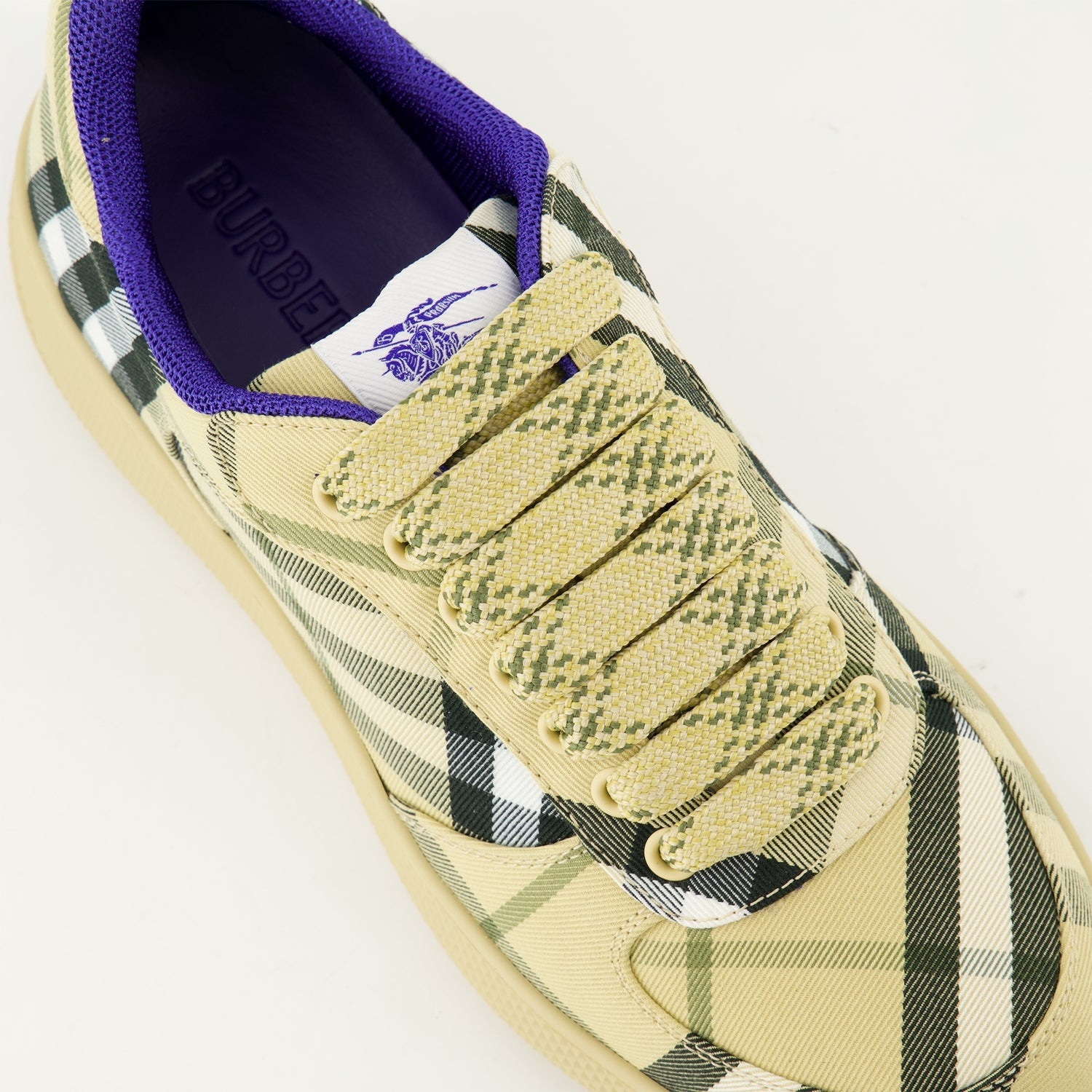 plaid sneakers, canvas sneakers, vintage check, rubber sole sneakers, Autumn-Winter 2024