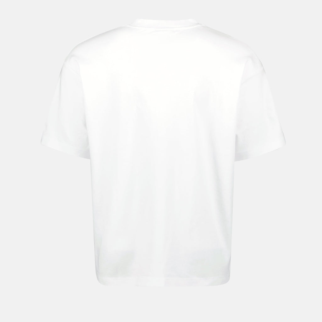 T-Shirt en Coton Blanc avec Slogan Classique