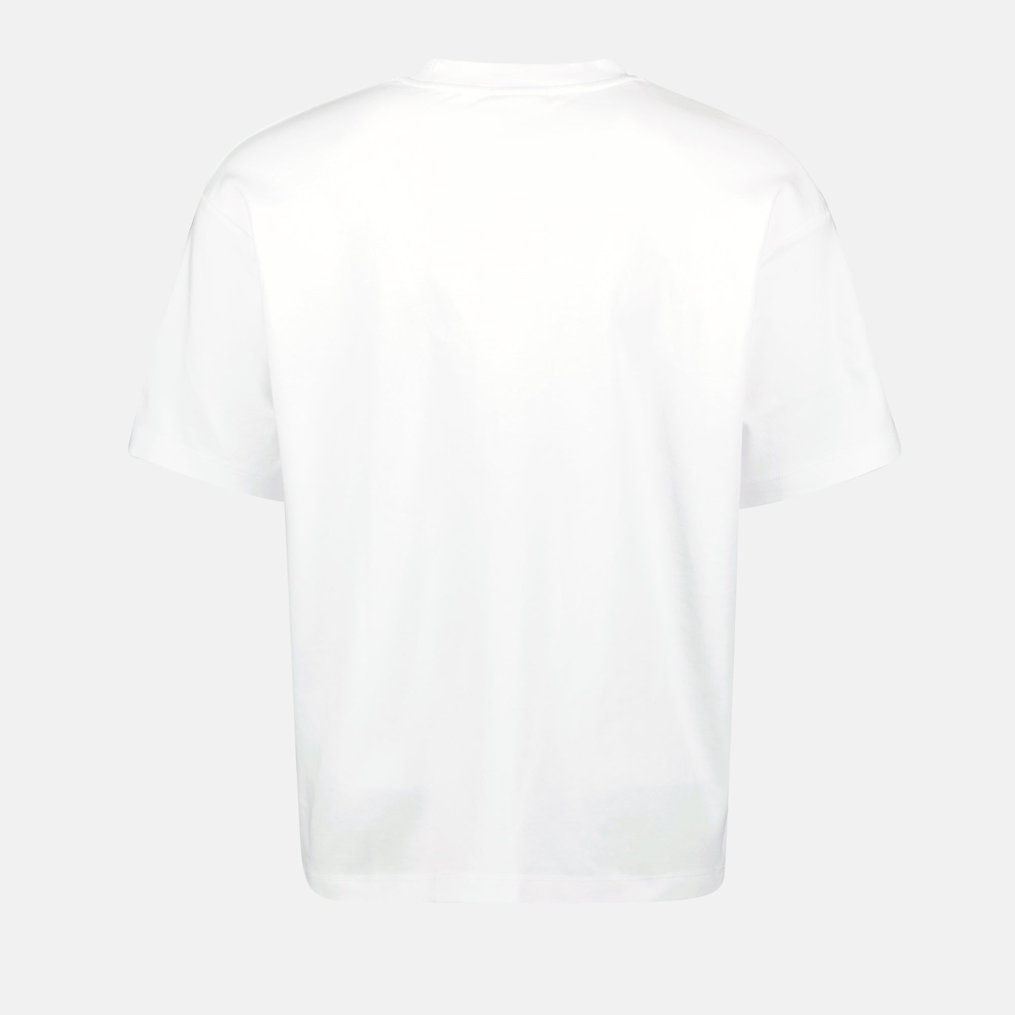 T-Shirt en Coton Blanc avec Slogan Classique