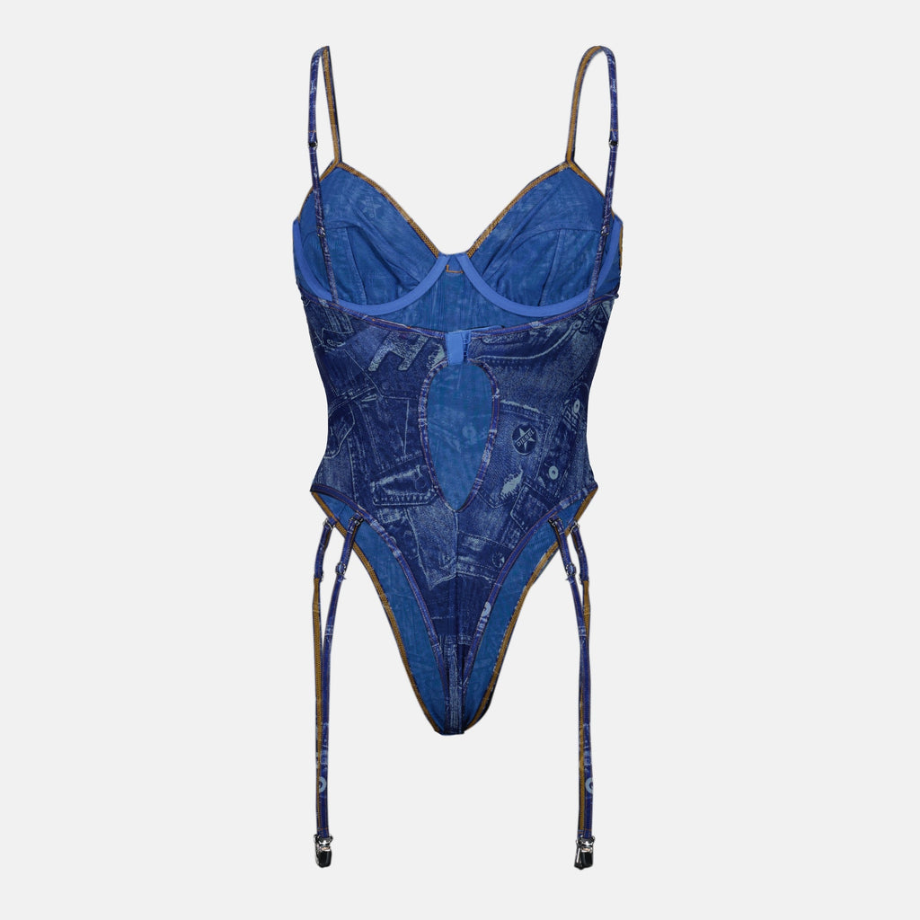 Image du Body Bridget-DNM Jean Bleu par Diesel pour Femmes - Saison Printemps-Été 2026 - Vue de Dos