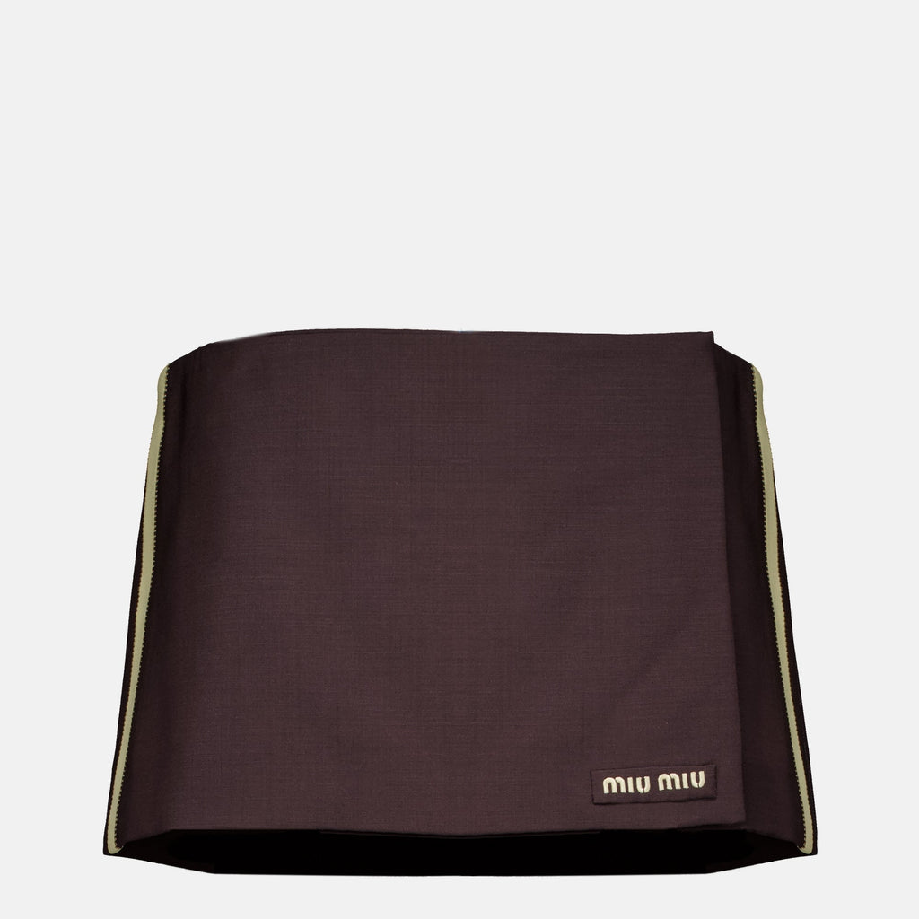 Brown Mohair Mini Skirt
