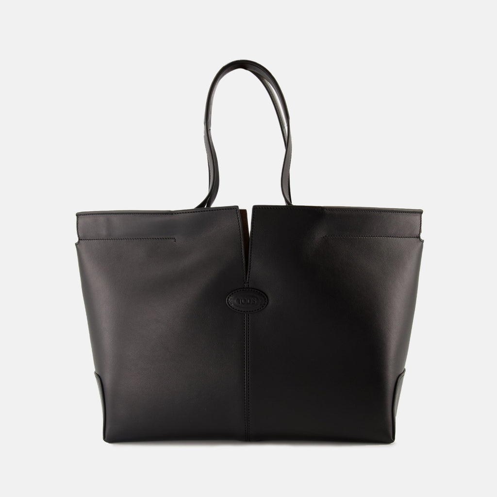 Tod's handbag, black leather bag, smooth calf leather, fashion accessory, Autumn-Winter collection