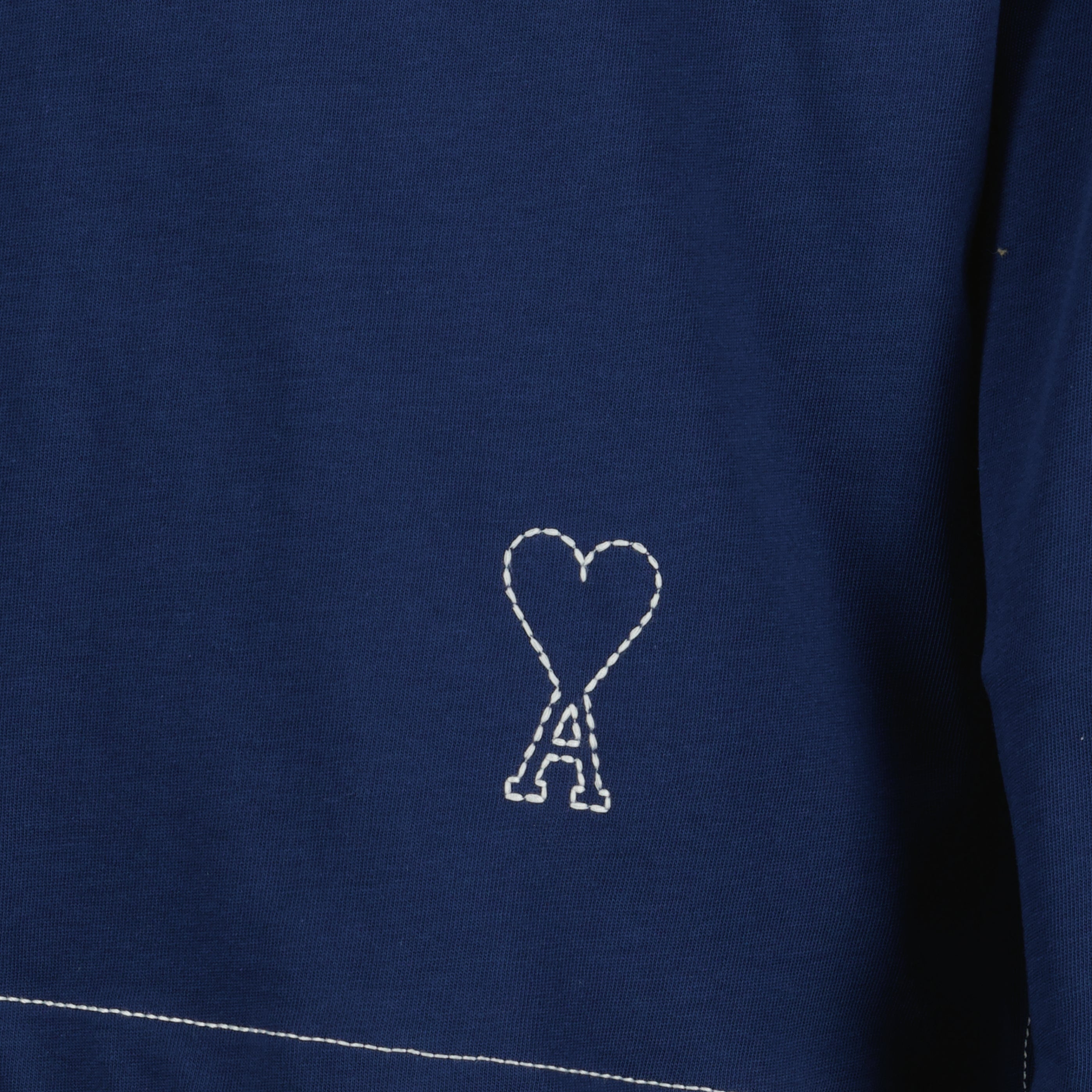 Long Sleeve Polo Navy Cotton