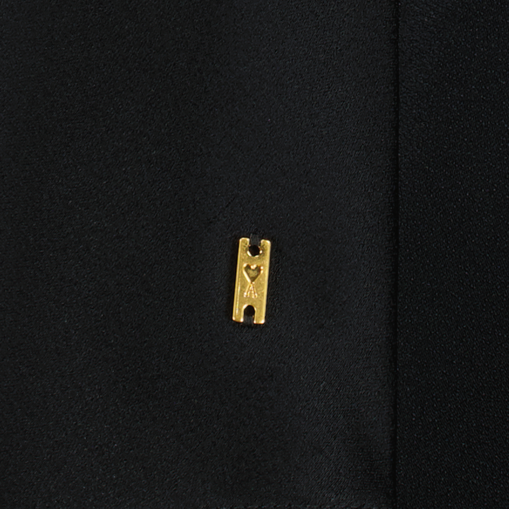 black midi skirt, AMI Paris, women's fashion, Viscose crêpe, Spring-Summer 2025