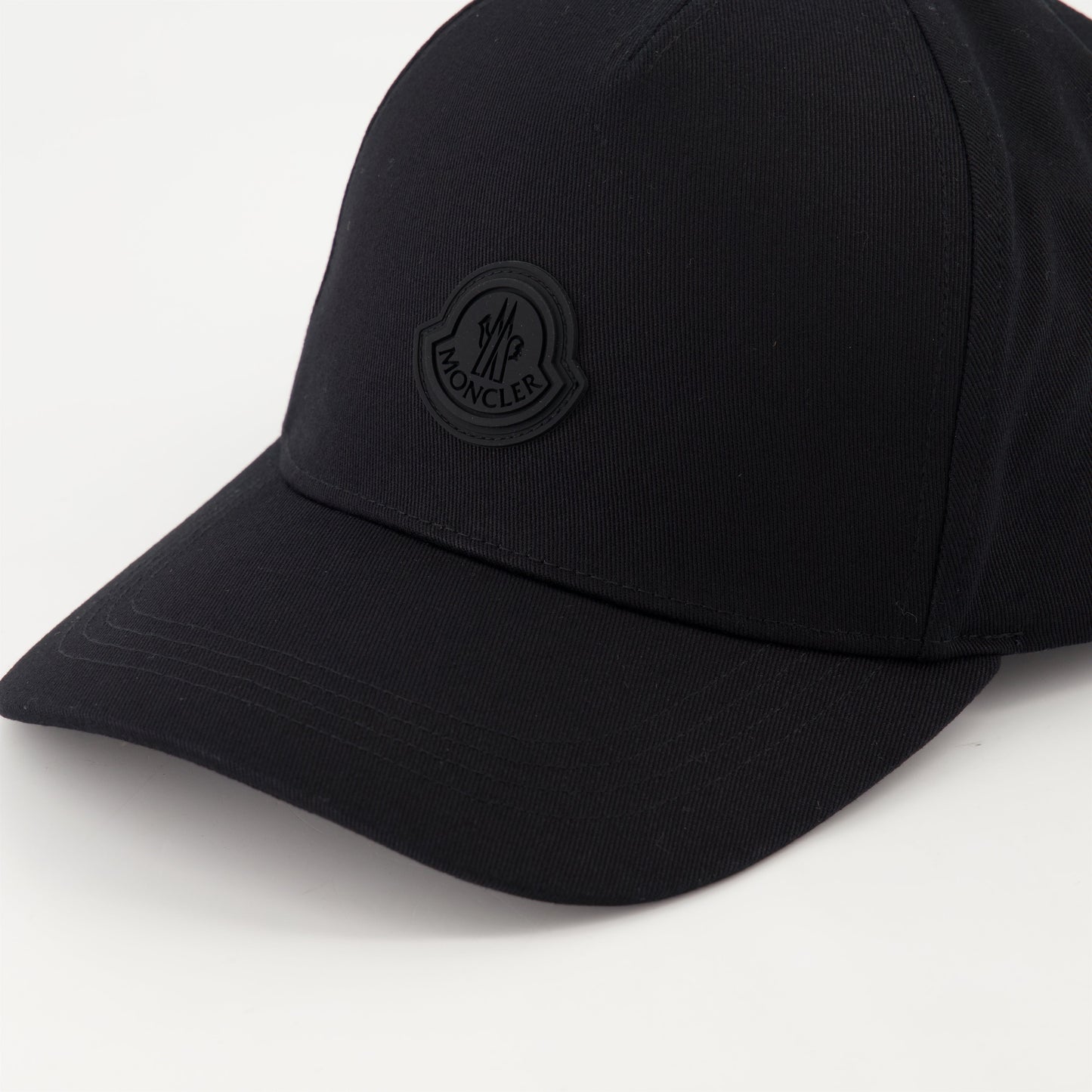 Black logo cap, Moncler, luxury cap, cotton cap, Autumn-Winter 2024