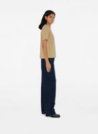 Image of Beige T-shirt with Round Neckline by Burberry for Women - Season Autumn-Winter 2024 - Detail View 8