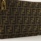 Pochette bag, FF print, adjustable strap, Fendi collection, stylish accessory