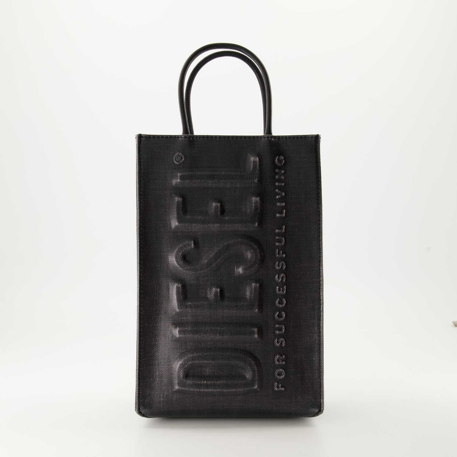 3D Shopper Bag, Diesel bag, luxury accessories, black shopper bag, polyuréthane bag