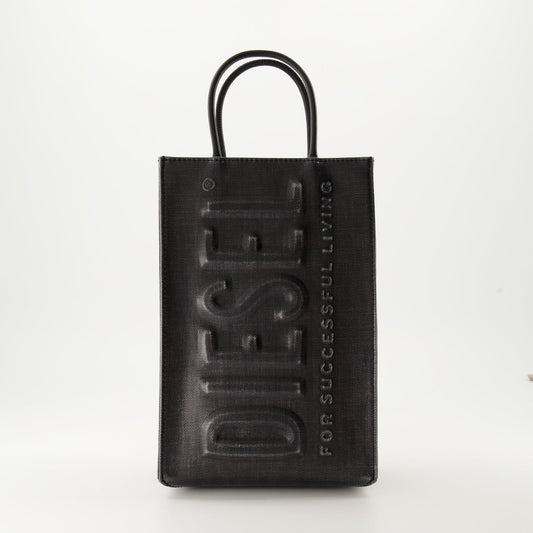 3D Shopper Bag, Diesel bag, luxury accessories, black shopper bag, polyuréthane bag