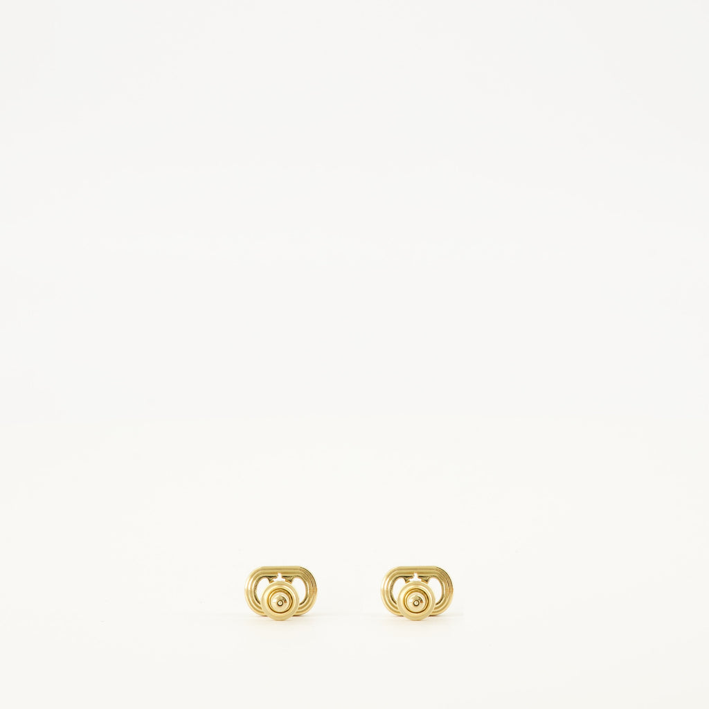 Valentino Garavani earrings, gold earrings, brass jewelry, VLogo accessories, chic earrings
