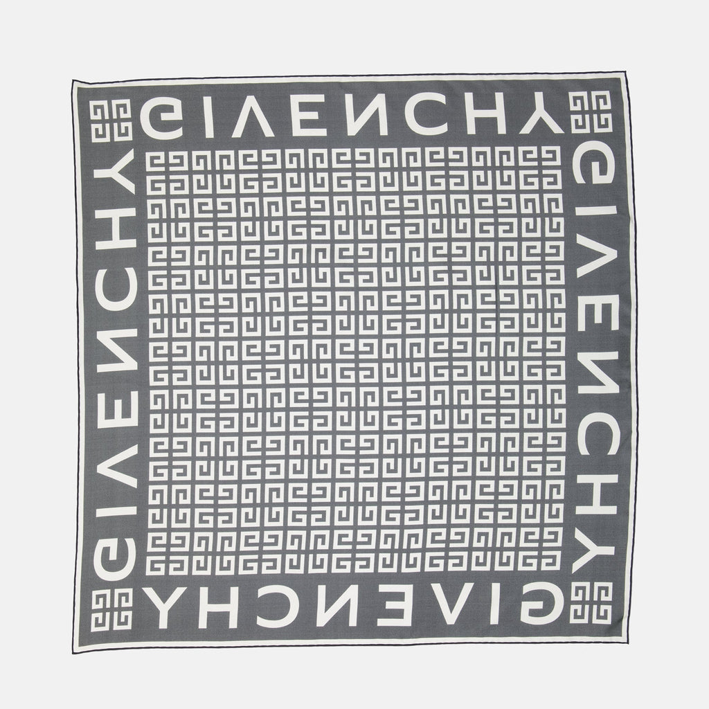 Givenchy scarf, silk scarf, 4G motif, designer accessories, luxury scarf