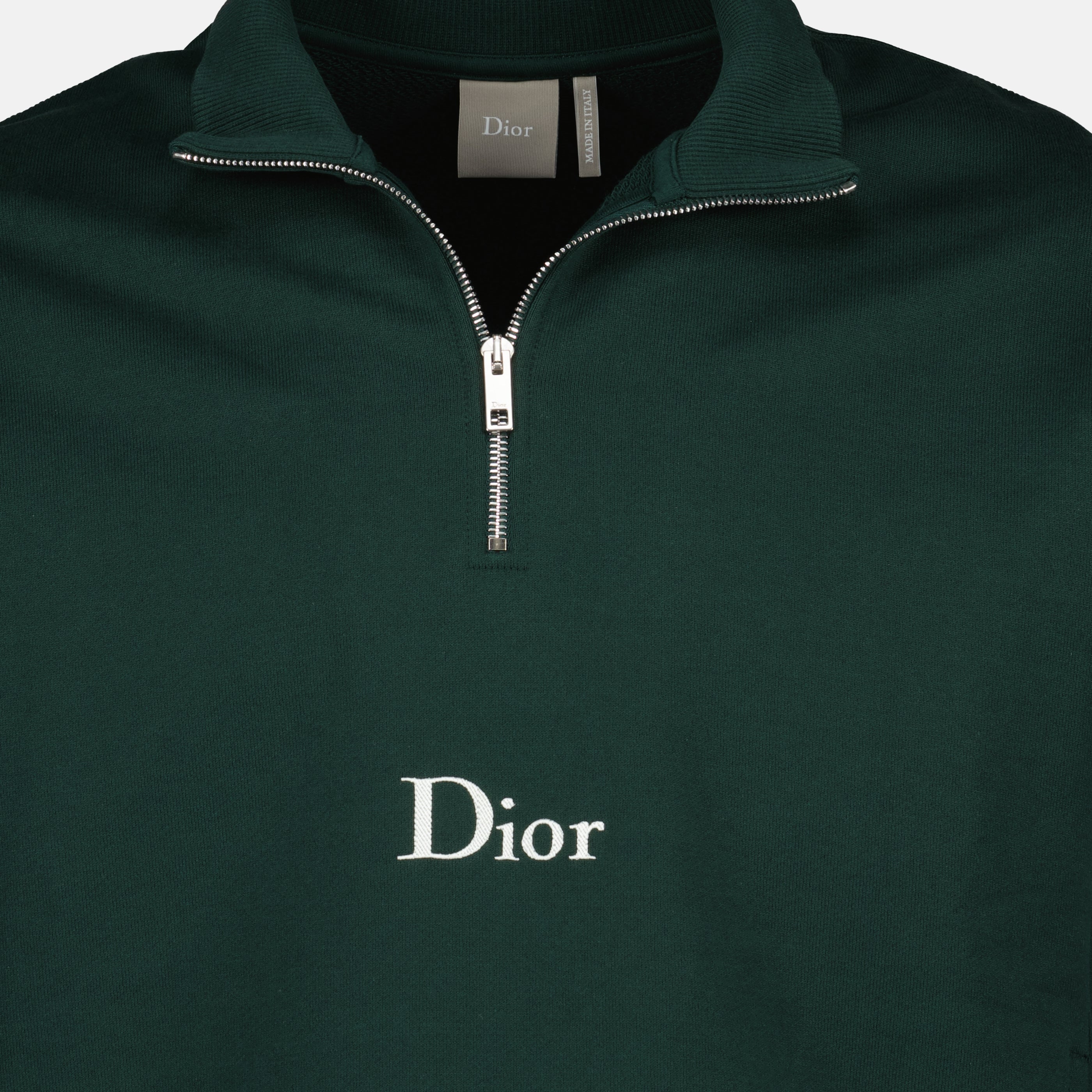 Cotton Fleece Zip Collar Sweater