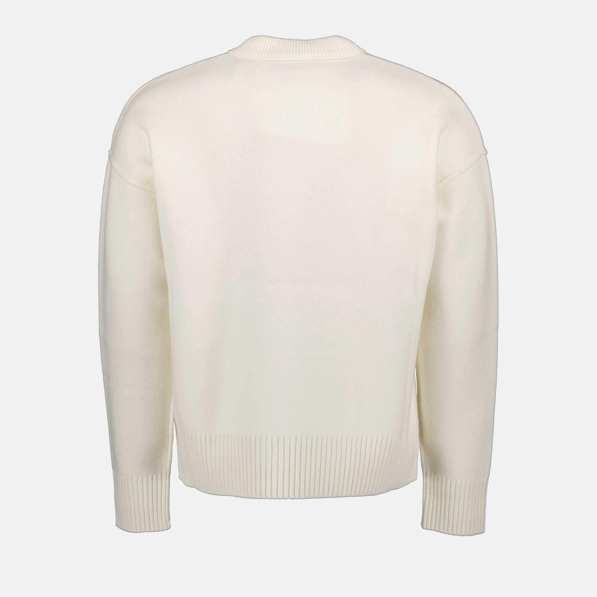 1. Oversized white sweater
2. AMI Paris Ami de Coeur 
3. Wool sweater
4. Luxury men's fashion 
5. Autumn-Winter collections