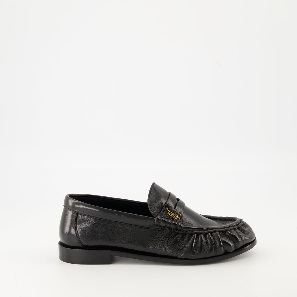 Loafer shoes, Saint Laurent footwear, lambskin loafers, elegant slip-ons, luxury footwear