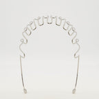 Image of Silver Volt-D Headband by Diesel for Women - Season Autumn-Winter 2025 - Front View