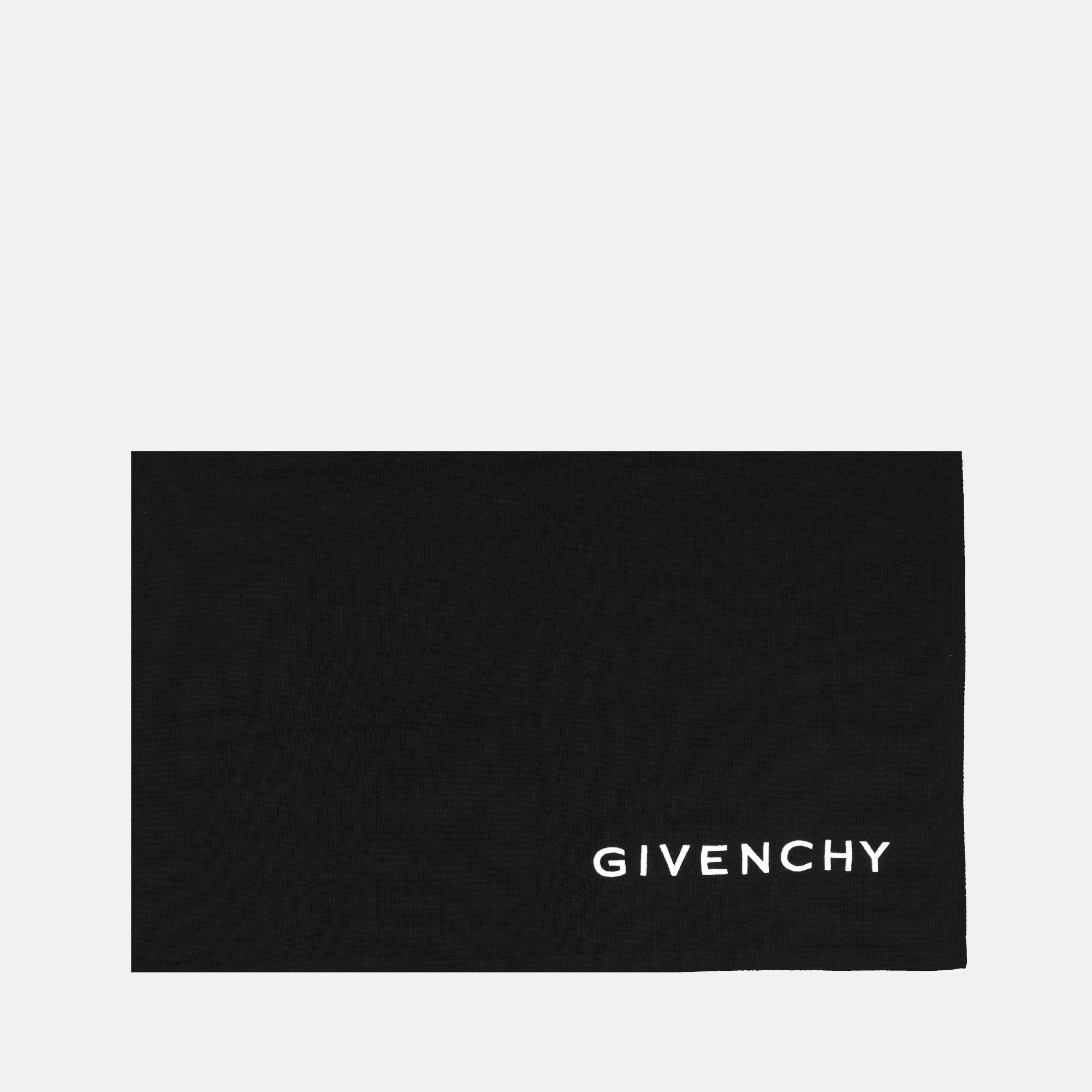 Écharpe en Laine Noire Luxueuse - Givenchy - Unisexe | WE IN STYLE