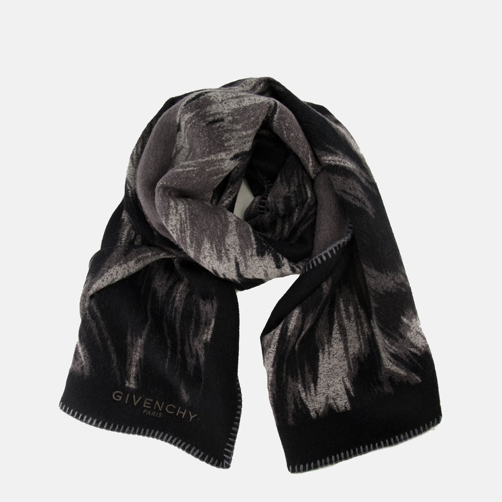 Givenchy scarf, animal print scarf, wool scarf, luxury accessories, designer scarf