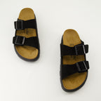 black platform sandals, suede sandals, open toe sandals, Fall-Winter sandals, comfortable sandals