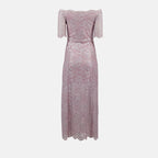 Immagine di un vestito rosa in pizzo argentato di Rabanne per donne - Stagione Primavera-Estate 2025 - Vista di dettaglio 2