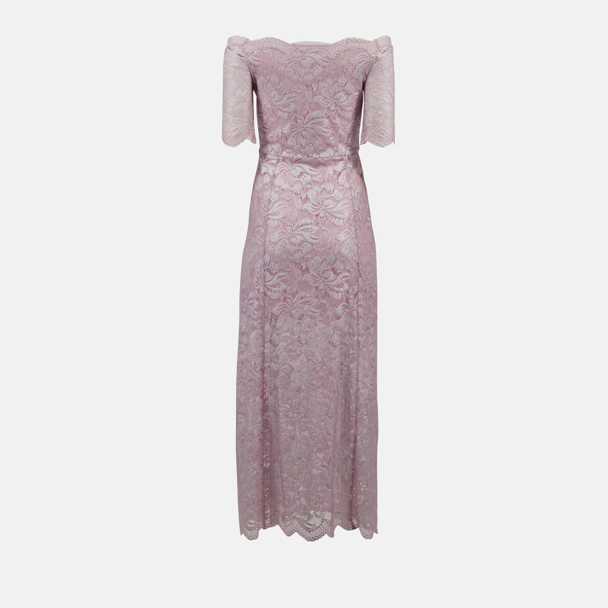 Silver Lace Pink Dress