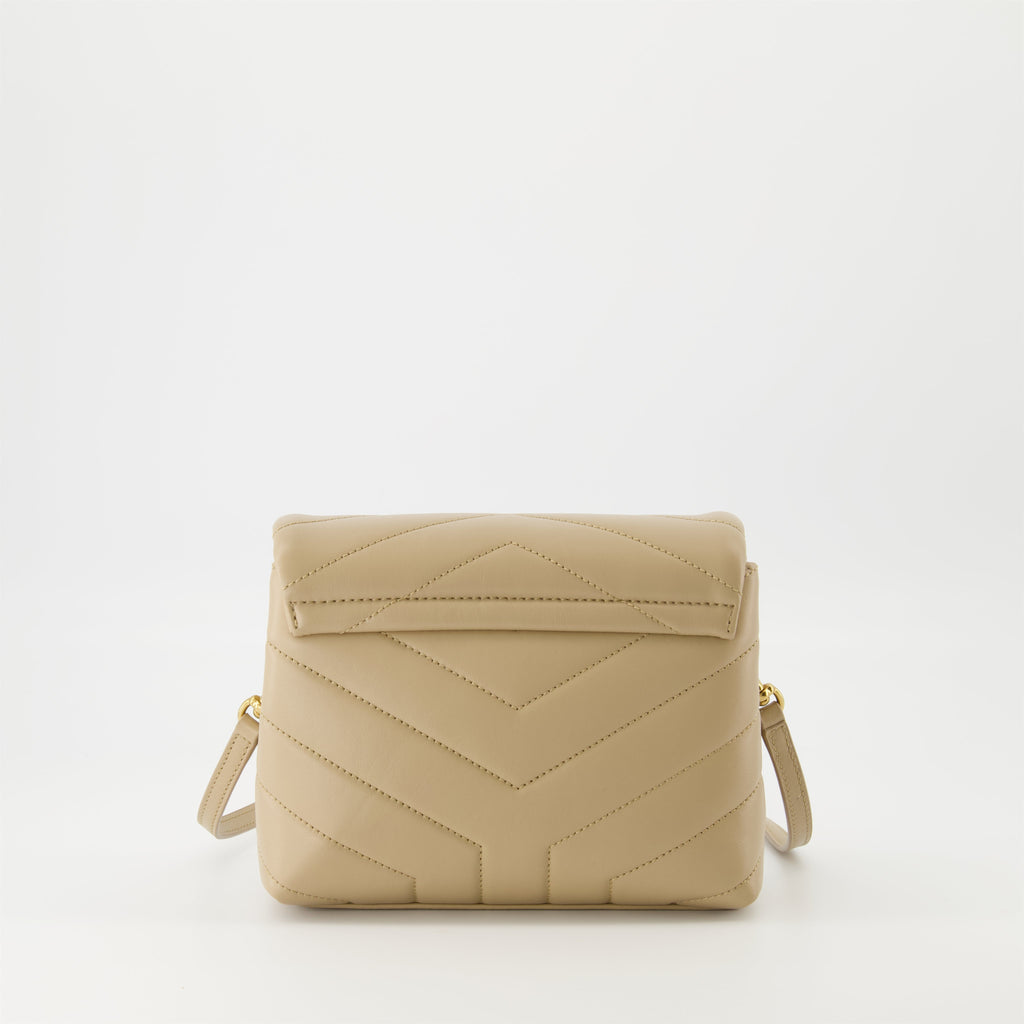 Sac Loulou, Saint Laurent, beige leather bag, designer bag, quilted handbag