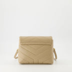 Sac Loulou, Saint Laurent, beige leather bag, designer bag, quilted handbag