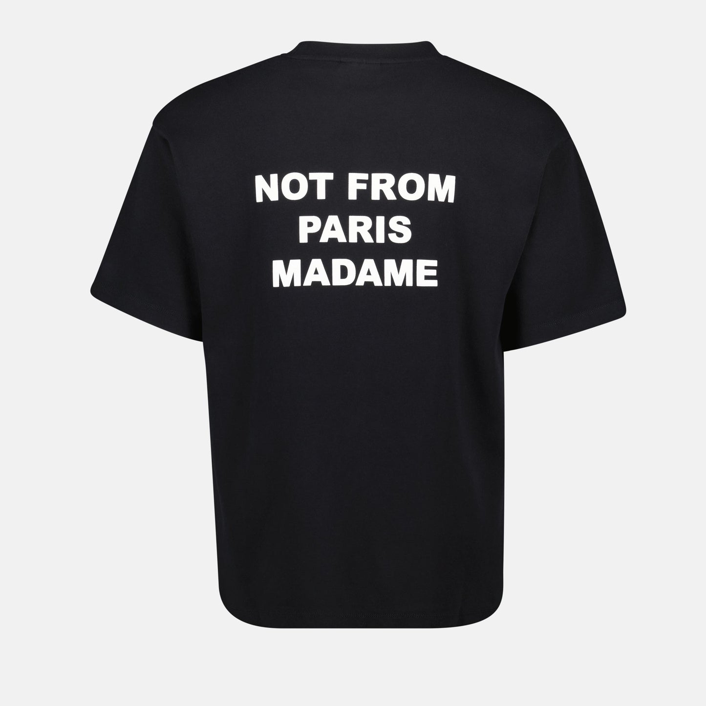 cotton t-shirt, slogan tee, black t-shirt, Drôle de Monsieur, casual fashion