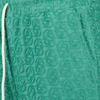 Image of Green Monogram Shorts by Drole De Monsieur for Men - Season Spring-Summer 2025 - Detail View 2