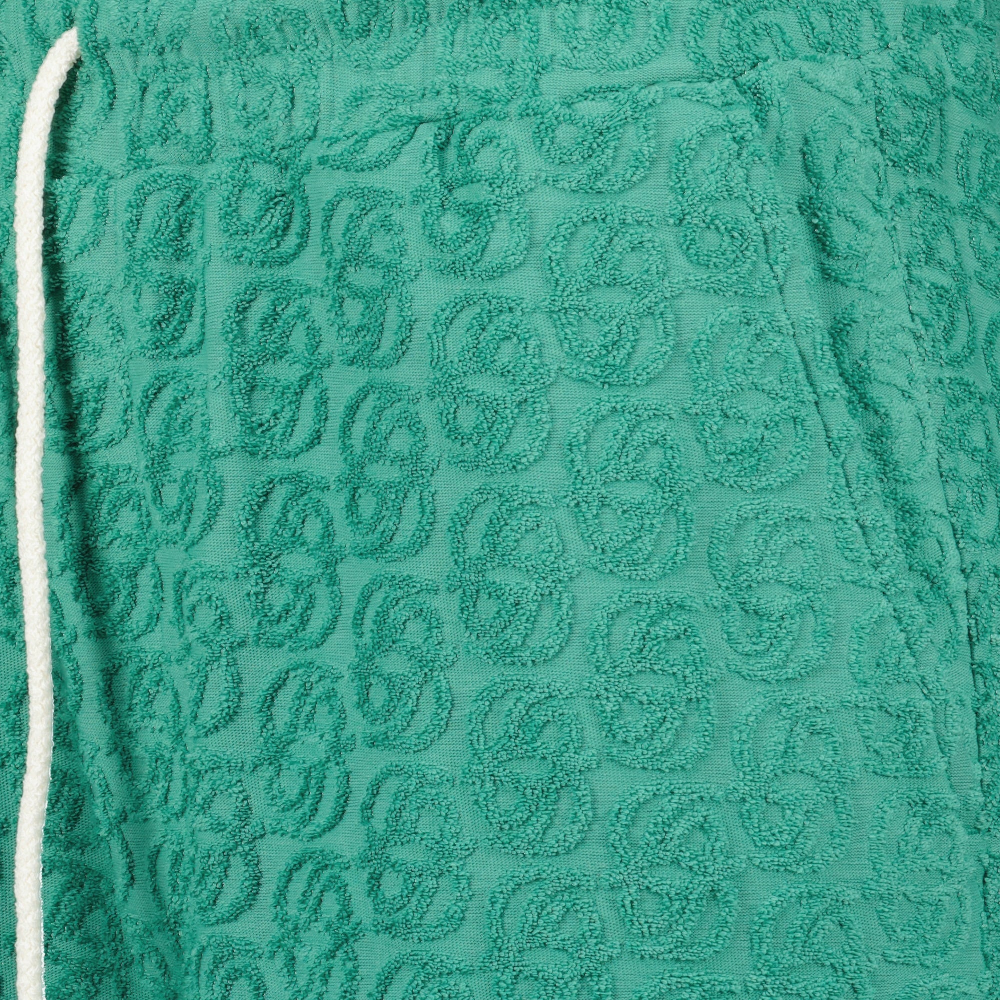 green shorts, Drole De Monsieur shorts, monogram shorts, cotton shorts, Spring-Summer 2025 collection